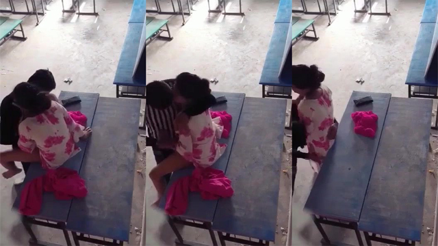 Young Desi Teacher Fucked on School Bench Mms