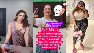 Aditi Mistry Banana BJ Fuck – Accidentally Revealing Her Pink Pussy Porn Video