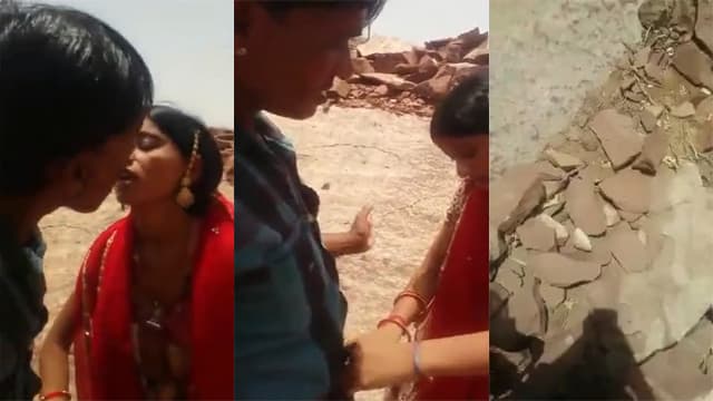 Couple in Rajasthan enjoys – standing sex Outdoor