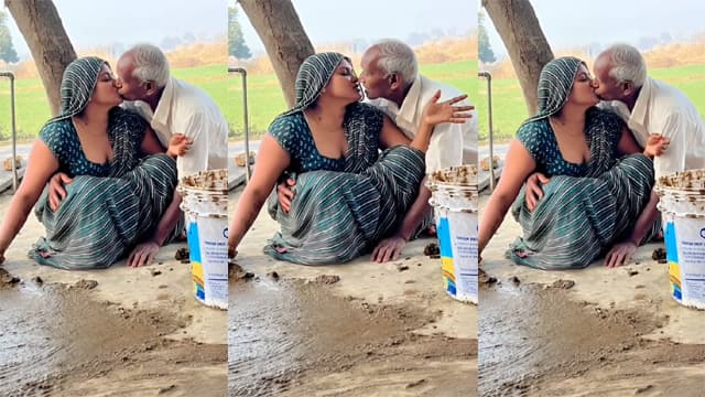 Father in law kissed – daughter in law in the village