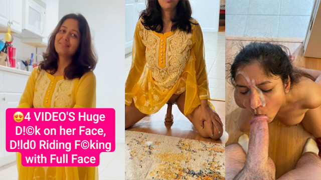 Viral Desi Wife – Huge Dick Face Dildo Pound Exposed