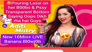 Aditi Mistry New Live Banana Blowjob Pouring Lassi on Her Boobs Viral Mms