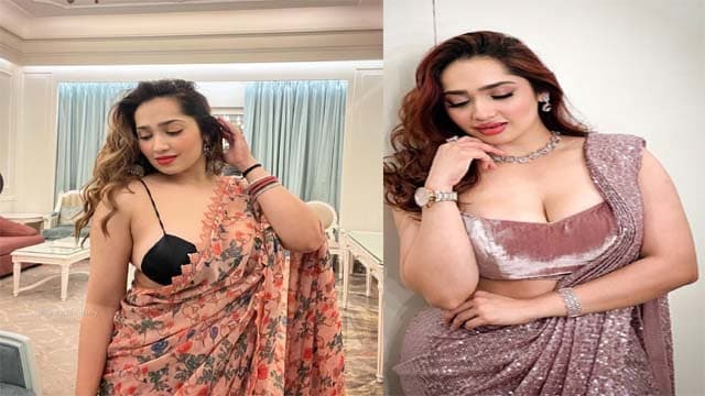 Aditi Mistry Holi Live With Nipples Visible Over Saree Viral Video