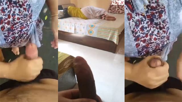 Brother Jerking Behind His Sleeping Sisters Ass