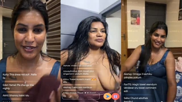 Mallu Reshma Rechu Nip Slip Extended live Showing