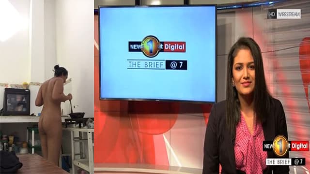 Lankan Reporter Naked – Kitchen Nude Cooking Leak