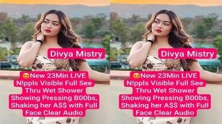Divya Mistry First Time Wet Shower Live Show