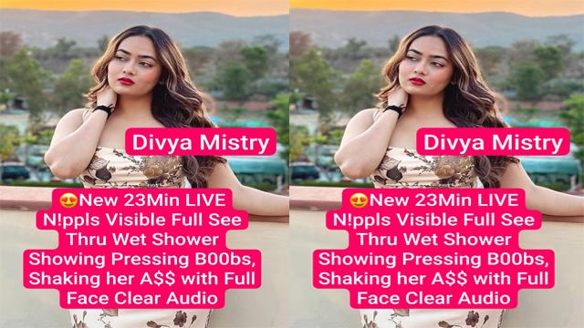 Divya Mistry First Time Wet Shower Live Show
