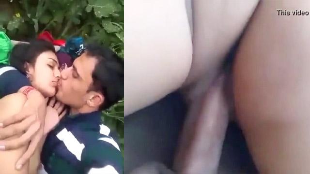 Horny Couple Jungle Outdoor Sex Affair Leaked MMS